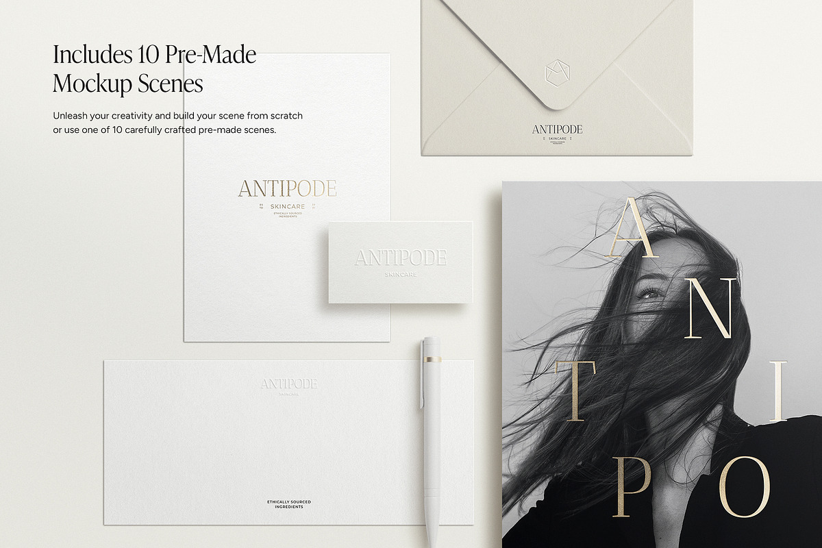 Stationery Mockup Scene Creator, a Books & Magazine Mockup by Wildfield Studio (Photo 7 of 17)