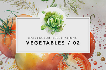 Vegetables Watercolor Illustration