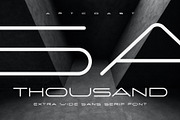 Thousand Extra Wide Sans Serif Font, a Sans Serif Font by Artcoast Std. (Thumbnail 1 of 9)