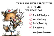 Whimsical Easter Nurse Animals Clipa, an Illustration by OK Design (Thumbnail 4 of 6)