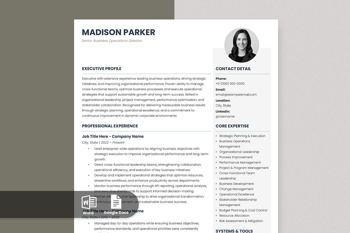Clean Resume Template, a Resume Template by Anjum Ilyas (Photo 1 of 7)