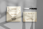 Envelope and Card Mockup 6 PSD files, a Merchandise Mockup by GraphicVil (Thumbnail 5 of 9)
