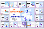 30 Landing Page Templates, a Templates & Theme by zao4nik (Thumbnail 1 of 19)
