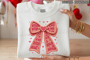 Crochet Xoxo Valentine Coquette Bow, an Illustration by OK Design (Thumbnail 1 of 4)