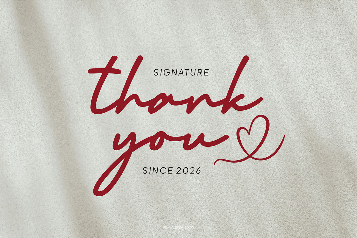 Anindhita - Script Signature Font, a Script Font by Flawless And Co (Photo 10 of 10)