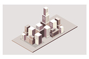 isometric building city and road, an Object Illustration by foxndeer (Thumbnail 2 of 4)