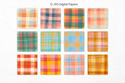 Colourful Watercolor Plaid, a Background Graphic by Pixafied (Thumbnail 2 of 2)