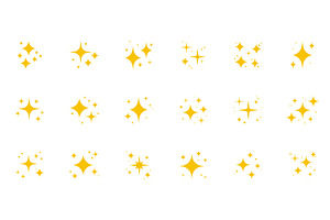 Sparkle Starburst Solid Icon Set, an Object Illustration by Vector Creator