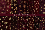 Gold Stars Velvet Fabric, a Texture Graphic by Dream Creation (Thumbnail 1 of 5)
