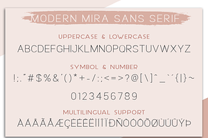 Modern Mira Font Trio 12 Free Logo