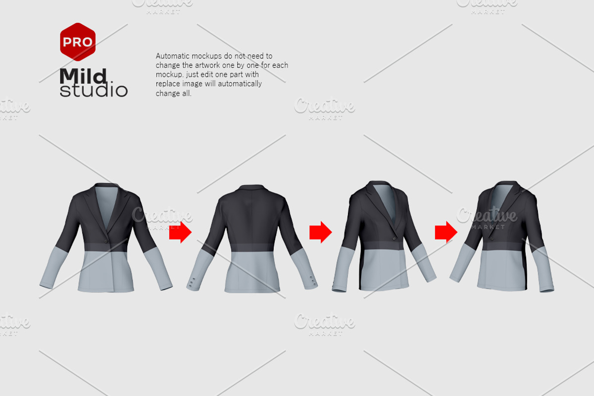 Blazer Mockup v01, a Shirt Mockup by Mildstudio (Photo 7 of 10)