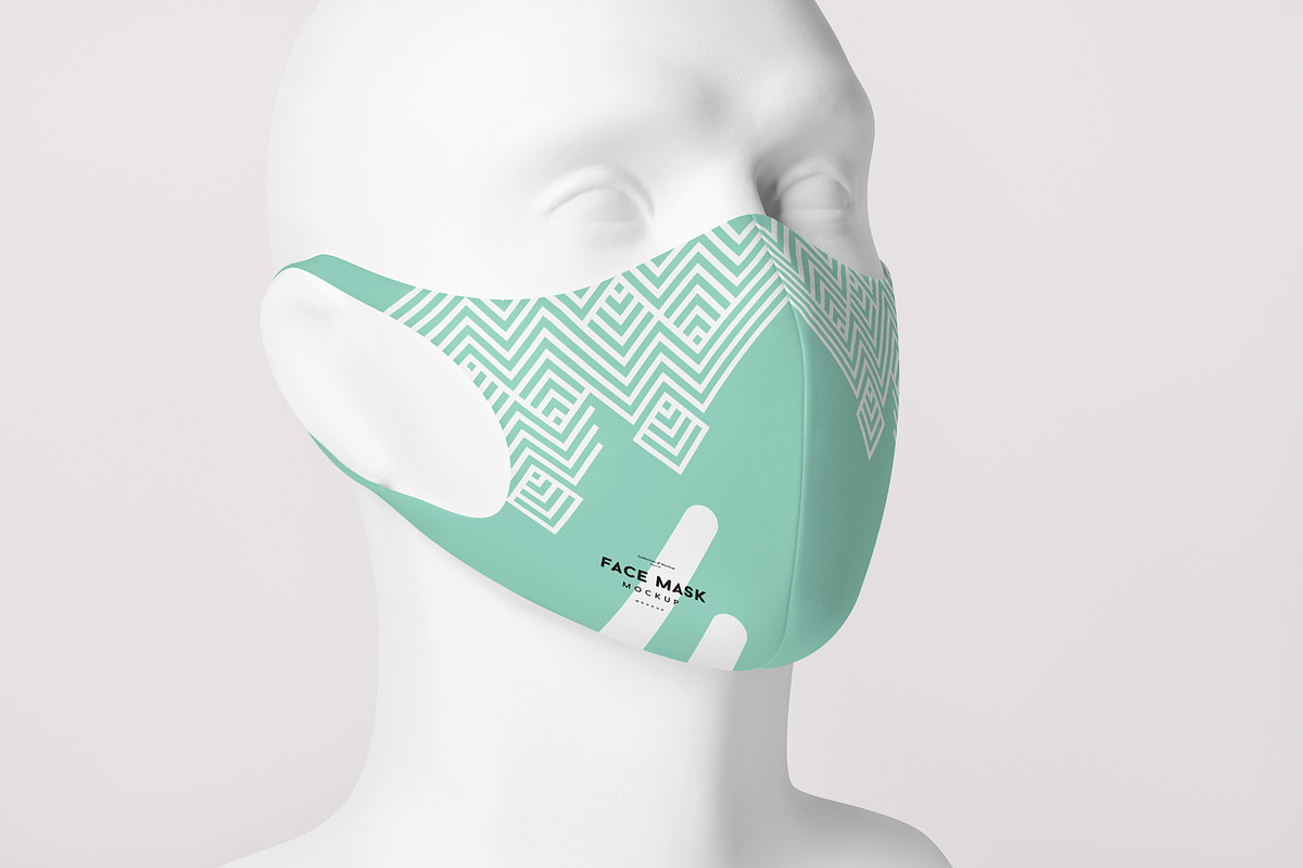 Face Mask Mock-up 3, a Mask Mockup by Yogurt86 (Photo 8 of 12)