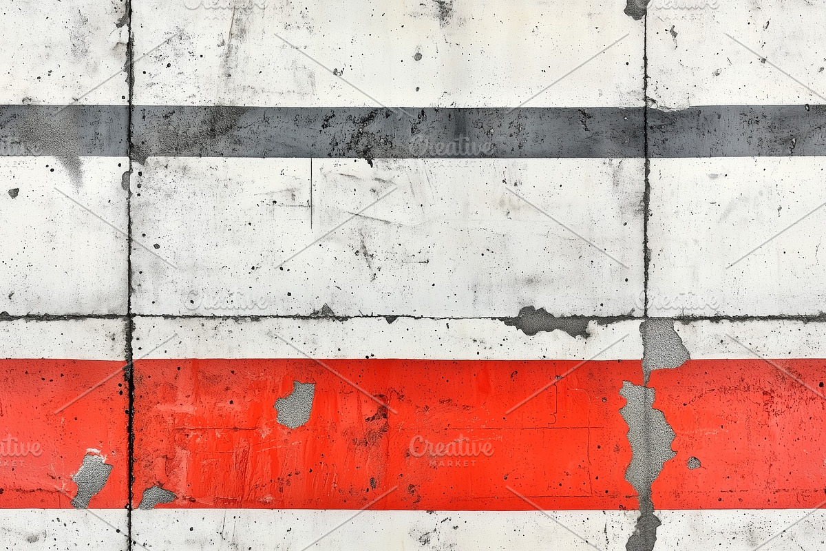 Seamless concrete bunker with industrial military markings wall ...