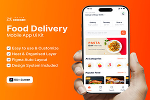 Quick Chicken Food Delivery UI Kit, an UI Kit Template by Creative Perspective