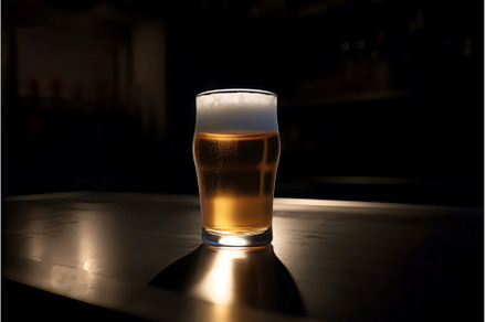 Beer pint glass. Generate Ai, a Food & Drink Photo by Ylivdesign