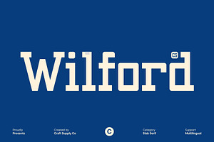 CS Wilford – Slab Serif Font, a Slab Serif Font by Craft Supply Co.