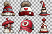 Valentine s Love Hat Clipart, an Illustration by Sublimation Artist (Thumbnail 4 of 6)