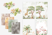 Safari Nursery Watercolor Clipart, an Animal Illustration by Pattern + watercolor (Thumbnail 9 of 11)