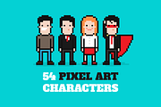 54 Vector Pixel Art characters, a Person Illustration by chewkotski (Thumbnail 1 of 8)