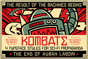 Kombate – Sci-Fi Propaganda Font, a Sans Serif Font by Invasi Studio (Thumbnail 1 of 12)