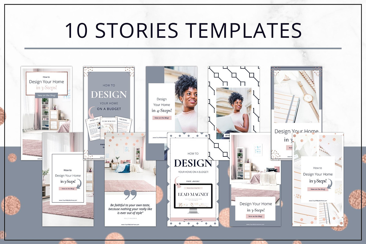 Social Media & Pinterest Rose Gold, a Social Media Template by Lady Boss Studio (Photo 4 of 6)