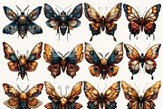 Mystical Moth Clipart Bundle, an Object Illustration by Design Scotch (Thumbnail 4 of 9)