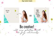 Boho Instagram Seamless Puzzle, a Social Media Template by Instagram templates E.B. (Thumbnail 4 of 5)