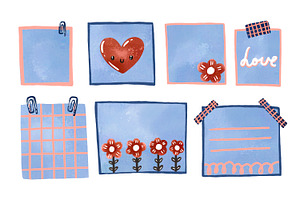 Blue Notes Cards Collection. Paper, an Object Graphic by the_myro