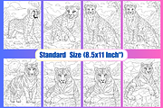 Big Cat Coloring Pages for Adults, an Animal Illustration by Coco Bloom (Thumbnail 4 of 5)