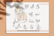 Woman Working at Home Office, a Branding & Logo Template by velychko.ua (Thumbnail 4 of 12)