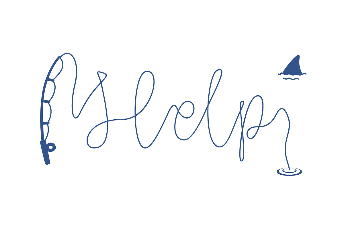 Gone Fishing - a fishing font!!!, a Font by Little Type Factory (Photo 9 of 16)