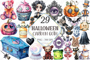 Cartoon Goth Sublimation Clipart, a Graphic by designcity5