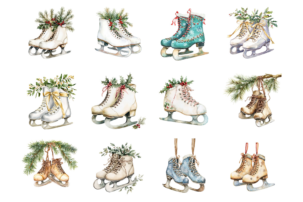 Christmas Ice Skates, an Illustration by Design Market (Photo 3 of 3)