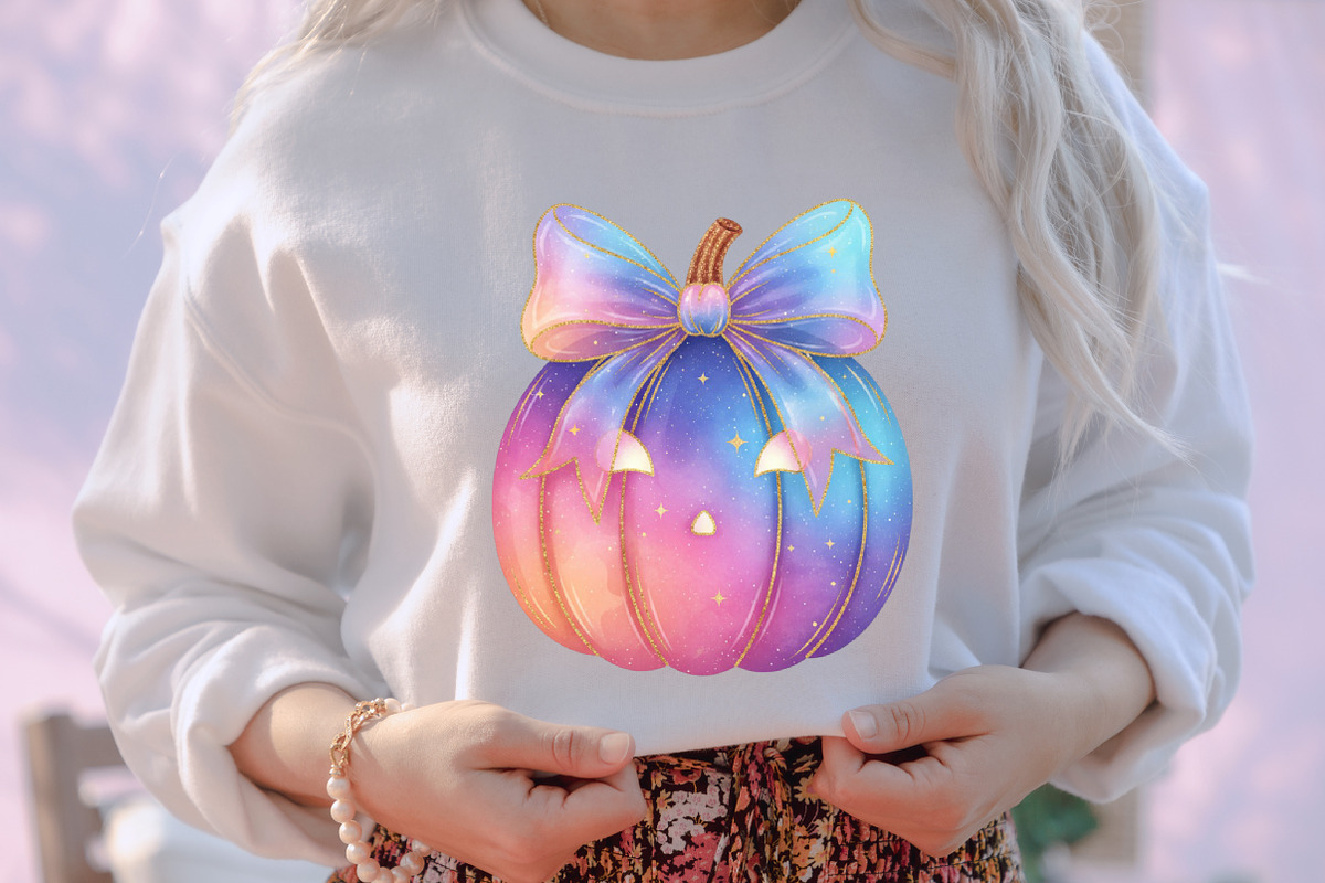 Coquette Pink Halloween Pumpkin PNG, an Illustration by designcity5 (Photo 8 of 8)