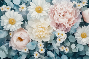 Beautiful arrangement of pastel flow, a Photo by Tanuart