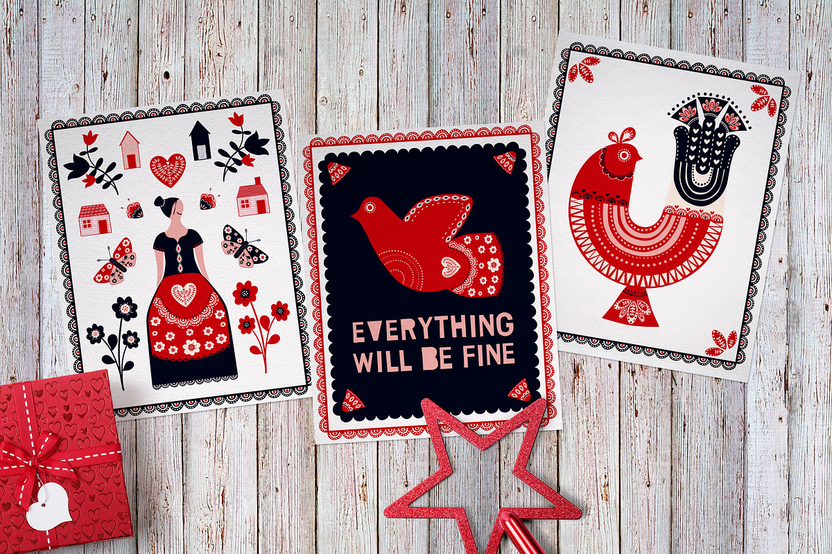 Scandinavian Christmas Cards Pack, an Illustration by Chus Moreno Studio (Photo 5 of 12)