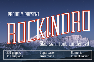 Rockindro slab serif font