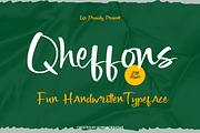 Qheffons - Fun Handwritten Font, a Handwritten Font by Dhabee (Thumbnail 1 of 16)