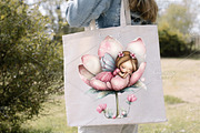 Whimsical Spring Fairy Clipart PNG, an Illustration by Canvas Craft (Thumbnail 5 of 7)