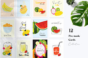 Juicy fruits Clipart collection, an Illustration by ViktoriaLapshyna (Thumbnail 6 of 14)