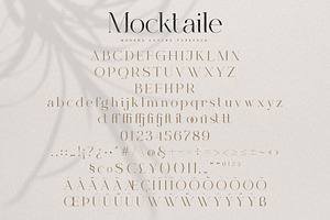 Mocktaile Modern Luxury Typeface