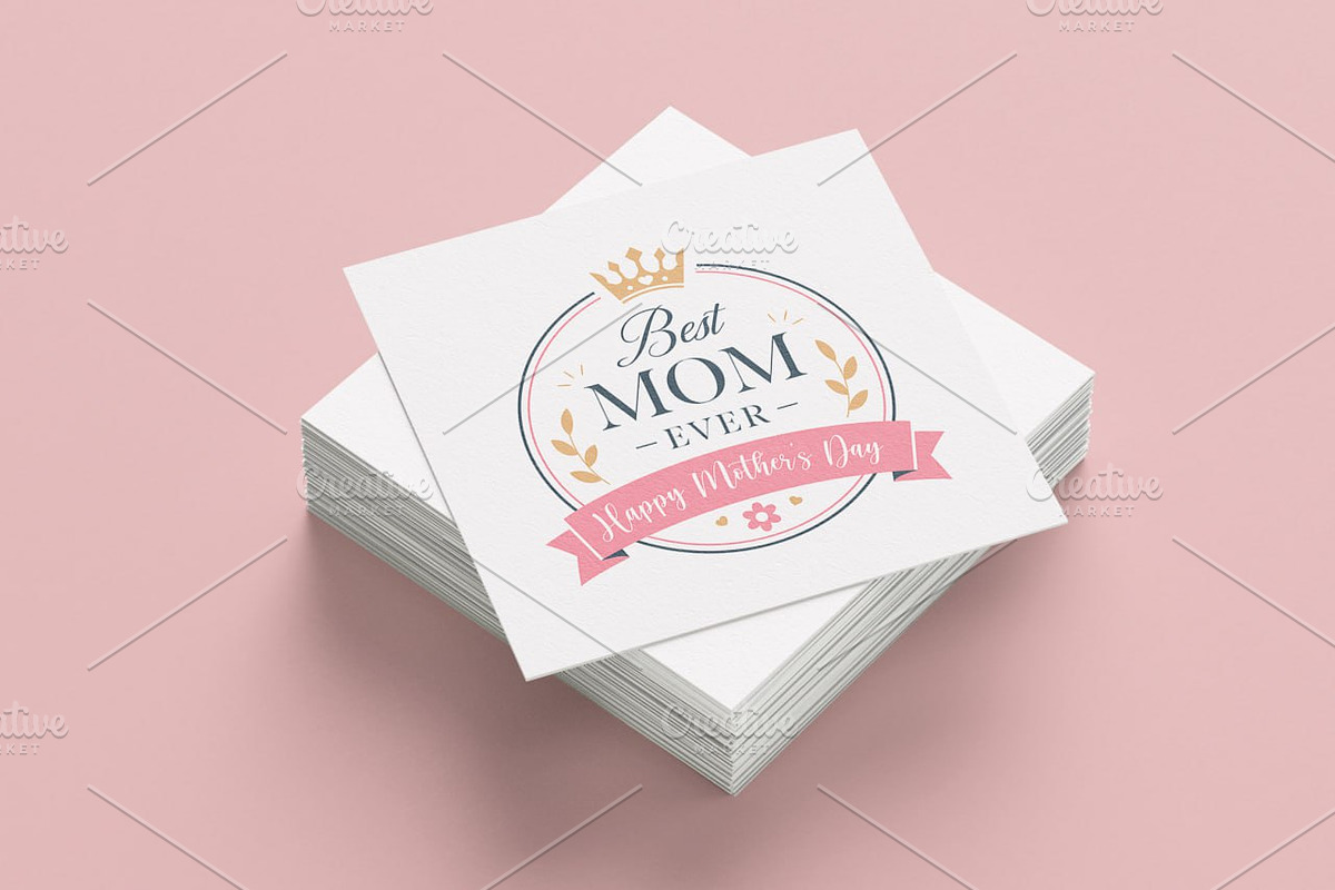 Happy Mother's Day badge, an Object Illustration by PushLogo (Photo 1 of 3)