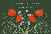 Floral patterns. Vibrant colors, a Pattern Graphic by oxygen_8 (Thumbnail 1 of 8)