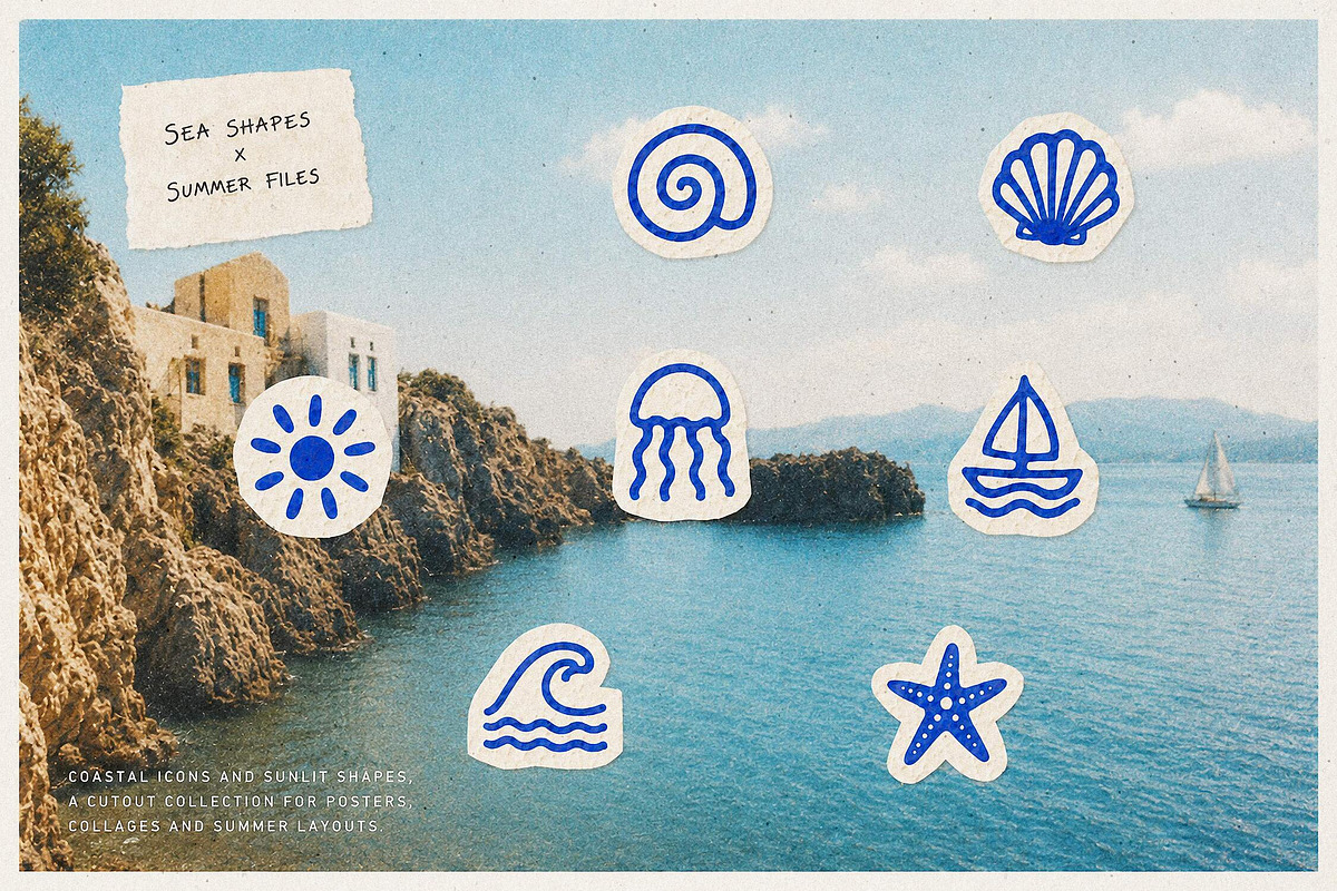 Sea Shapes — 54 Vector Elements, an Object Graphic by Design Squad (Photo 2 of 5)