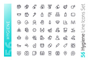 Hygiene Line Icons Set, an Outline Icon by Voysla's Shop (Thumbnail 2 of 4)