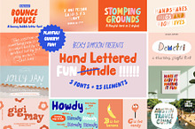 Playful Hand Lettered Font Bundle
