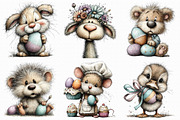 Whimsical Easter Animal Clipart, an Illustration by Libby Wishes (Thumbnail 9 of 9)