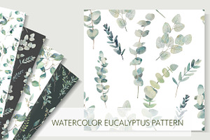 Eucalyptus Watercolor Pattern