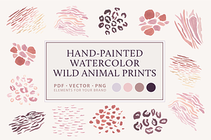 Watercolor Wild Animal Prints