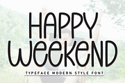 Happy Weekend | Script Font, a Script Font by Scratchones (Thumbnail 1 of 8)